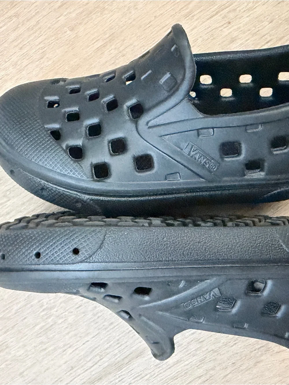 Vans Black Ventilated Slip-On Clog Shoes